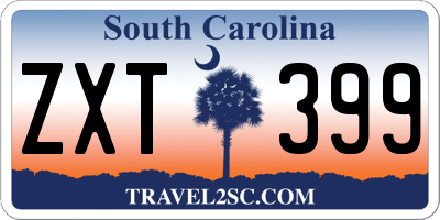 SC license plate ZXT399
