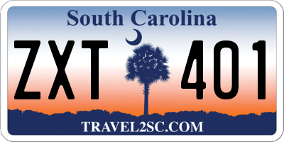 SC license plate ZXT401