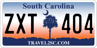 SC license plate ZXT404
