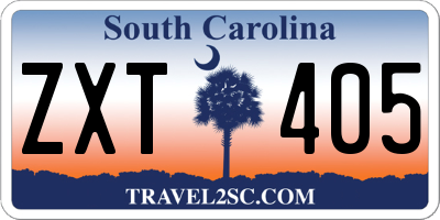 SC license plate ZXT405