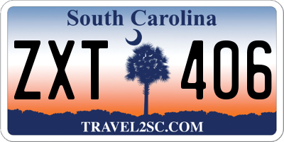 SC license plate ZXT406