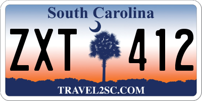 SC license plate ZXT412