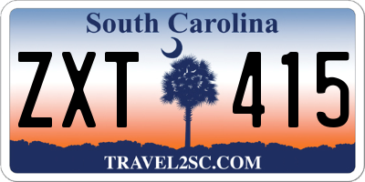 SC license plate ZXT415