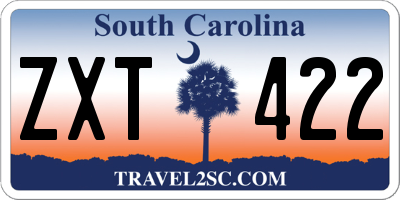SC license plate ZXT422