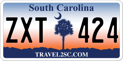SC license plate ZXT424