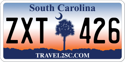 SC license plate ZXT426