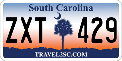 SC license plate ZXT429