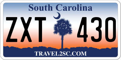 SC license plate ZXT430
