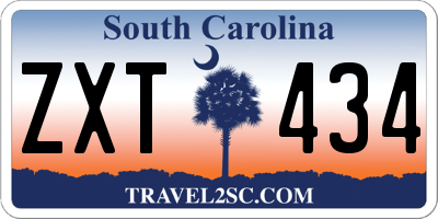 SC license plate ZXT434