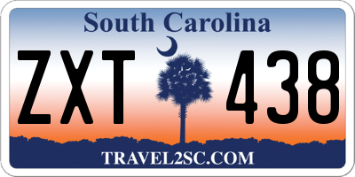 SC license plate ZXT438