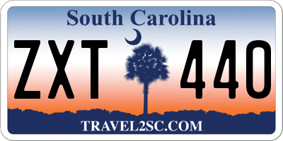 SC license plate ZXT440