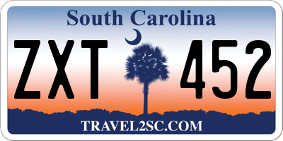 SC license plate ZXT452