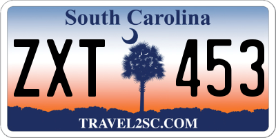 SC license plate ZXT453