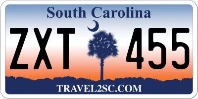 SC license plate ZXT455