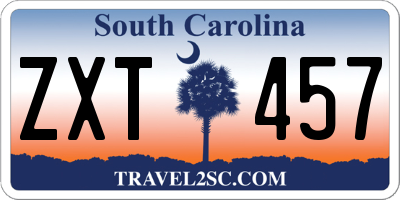 SC license plate ZXT457