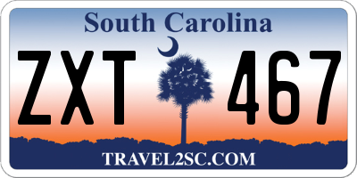 SC license plate ZXT467