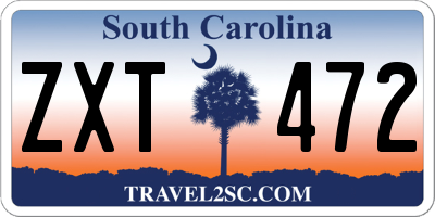 SC license plate ZXT472