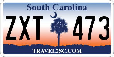 SC license plate ZXT473