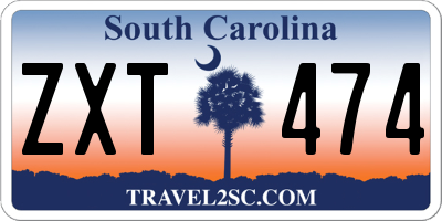 SC license plate ZXT474