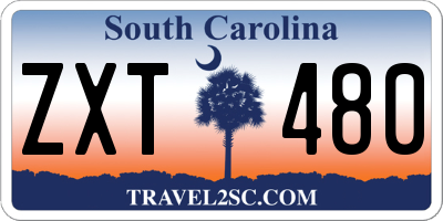 SC license plate ZXT480