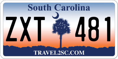 SC license plate ZXT481