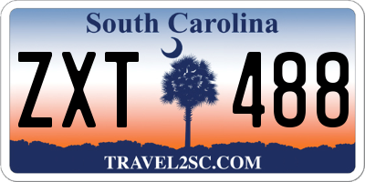 SC license plate ZXT488