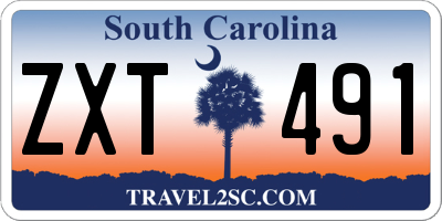 SC license plate ZXT491