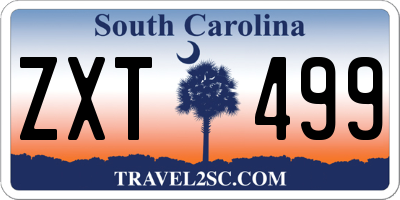 SC license plate ZXT499