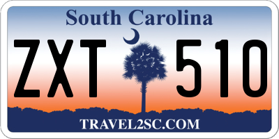 SC license plate ZXT510