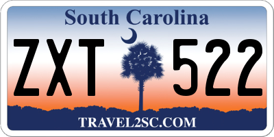 SC license plate ZXT522