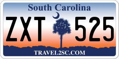 SC license plate ZXT525