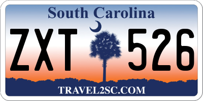 SC license plate ZXT526