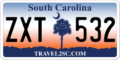 SC license plate ZXT532