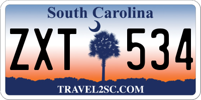 SC license plate ZXT534
