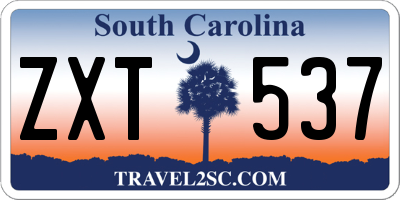 SC license plate ZXT537