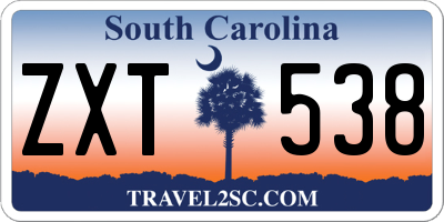 SC license plate ZXT538