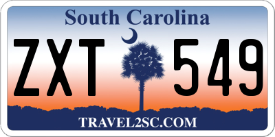 SC license plate ZXT549