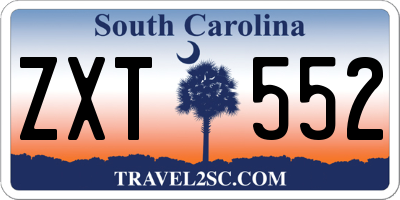 SC license plate ZXT552