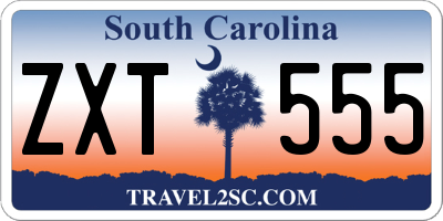 SC license plate ZXT555