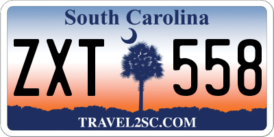 SC license plate ZXT558