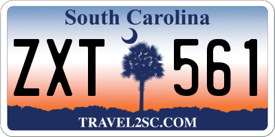 SC license plate ZXT561