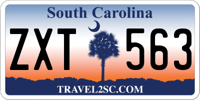 SC license plate ZXT563