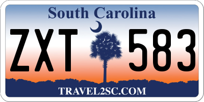 SC license plate ZXT583