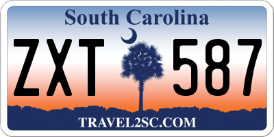 SC license plate ZXT587