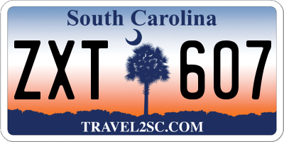 SC license plate ZXT607