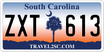 SC license plate ZXT613