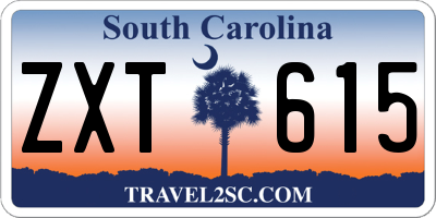 SC license plate ZXT615