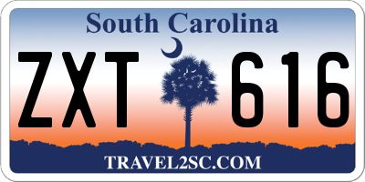SC license plate ZXT616