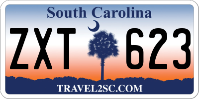 SC license plate ZXT623