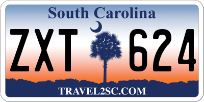 SC license plate ZXT624